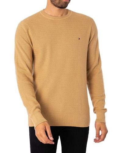 Tommy Hilfiger Interlaced Structure Knit - Natural