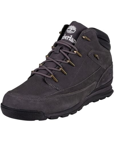 Timberland Euro Rock Mid Hiker Leather Boots - Black