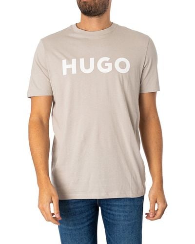 HUGO Dulivio Graphic T-shirt - Grey