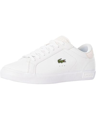 Lacoste Powercourt Leather Trainers - White