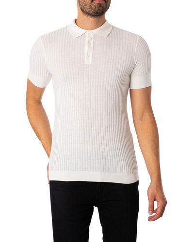 Antony Morato Knitted Slim Polo Shirt - White