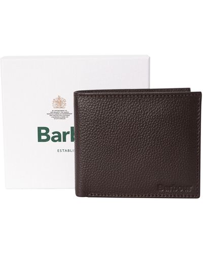 Barbour Amble Leather Billfold Wallet - Brown