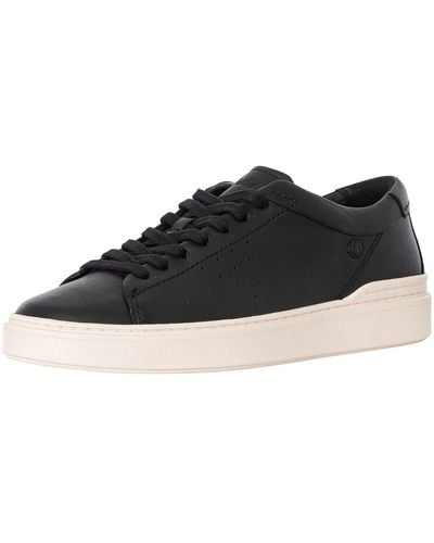 Clarks Craft Swift Leather Trainers - Black