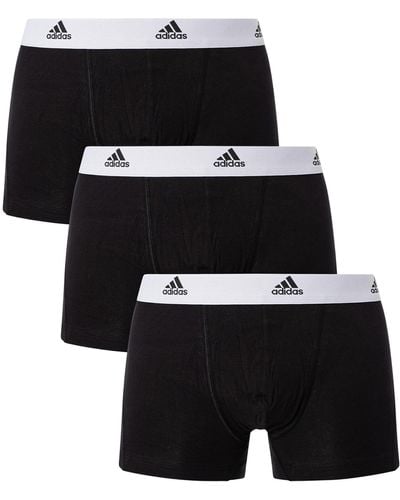 adidas Active Flex Cotton Trunk Briefs (3 pairs) - Black | adidas Canada