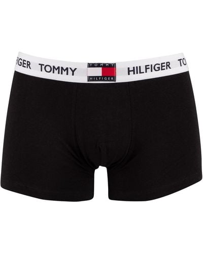 Tommy Hilfiger Tommy '85 Stretch Cotton Logo Trunks - Black