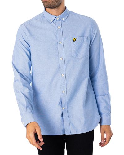 Lyle & Scott Regular Fit Light Weight Oxford Shirt - Blue