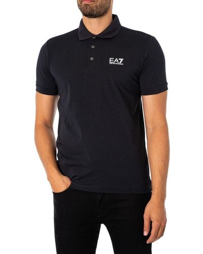 EA7 Logo Polo Shirt - Black