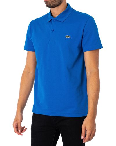 Lacoste Logo-patch Cotton Polo Shirt - Blue