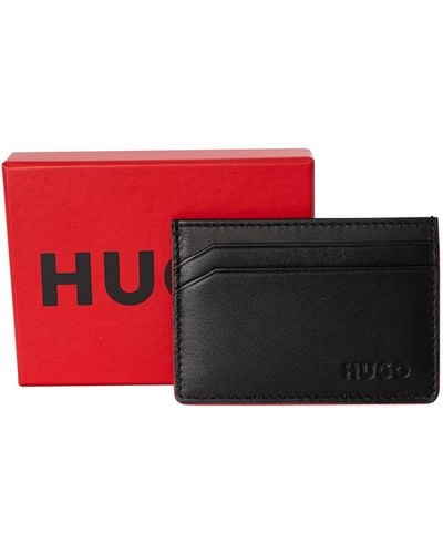HUGO Subway Card Leather Wallet - Red