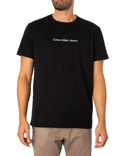 Calvin Klein Mirrored Back Logo T-shirt - Black