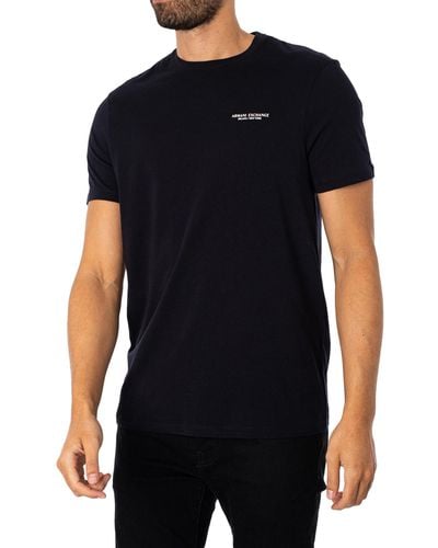 Armani Exchange Milano/new York Logo T-shirt - Black