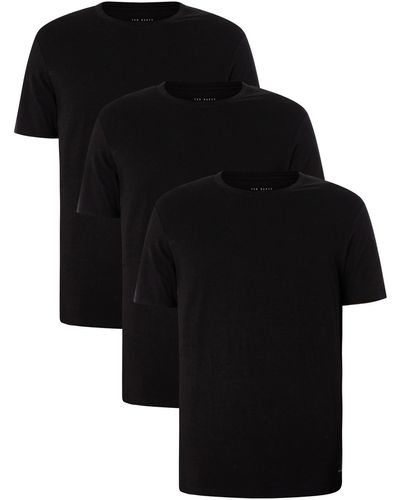 Ted Baker 3 Pack Lounge Crew T-shirts - Black