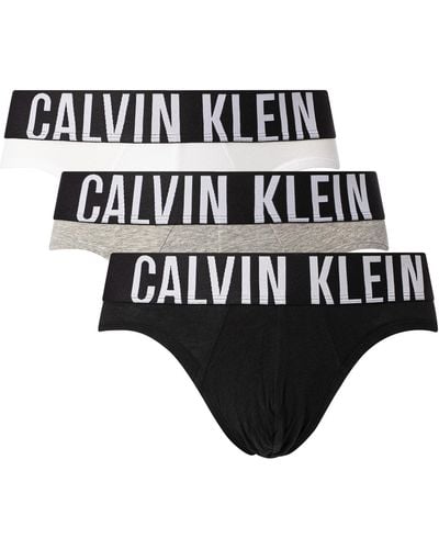 Calvin Klein 3 Pack Intense Power Hip Briefs - Black