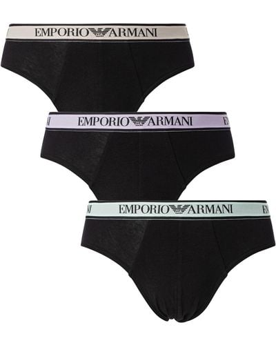 Emporio Armani 3 Pack Briefs - Black