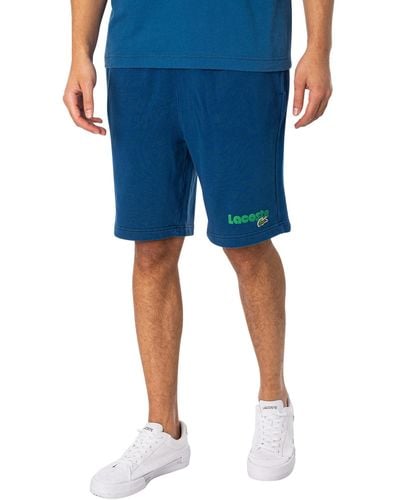 Lacoste Brand Sweat Shorts - Blue