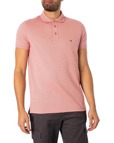 Tommy Hilfiger Pretwist Mouline Slim Fit Polo Shirt - Pink