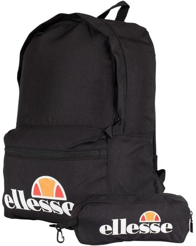 Ellesse Men's Rolby Backpack Pencil Case, Black Men's Backpack In Black