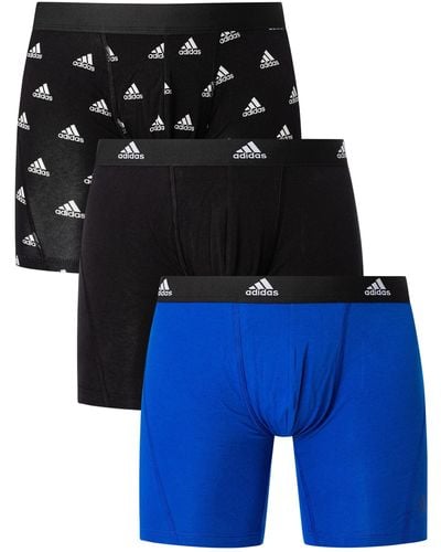 adidas 3 Pack Boxer Briefs - Blue