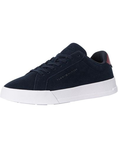 Tommy Hilfiger Court Better Suede Trainers - Blue