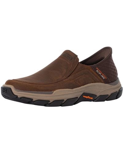 Skechers Slip-ins Leather Sneakers - Brown