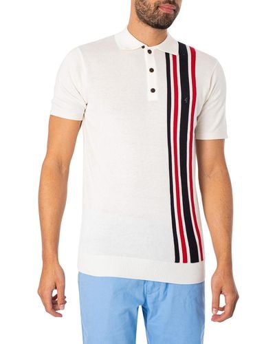 Gabicci Soda Stripe Polo Shirt - White