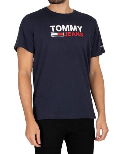 Tommy Hilfiger Corporate Logo T-shirt - Blue
