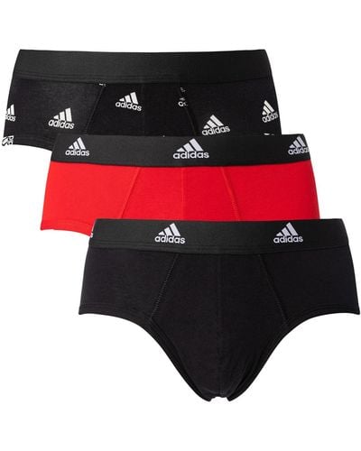 Adidas Men's Stretch Cotton Boxer Brief Underwear (3-Pack) - Red/Black/Onix  Grey - Sports Diamond