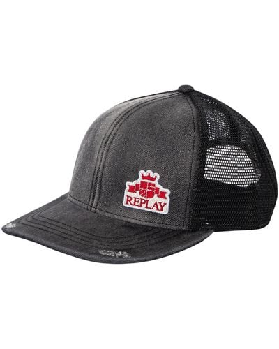 Replay Logo Mesh Cap - Black