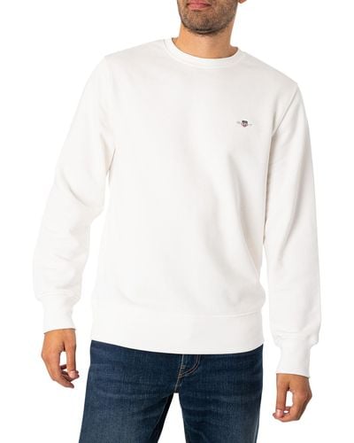 GANT Regular Shield Sweatshirt - White