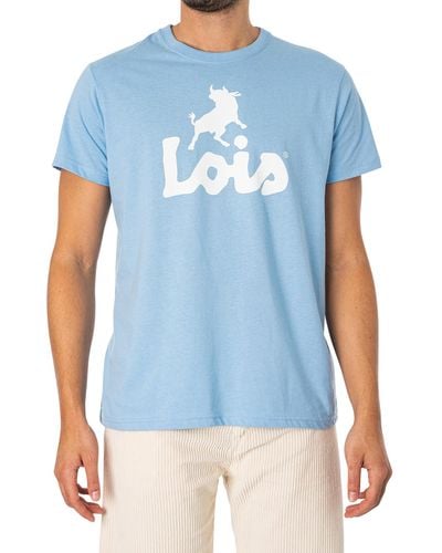 Lois Logo Classic T-shirt - Blue