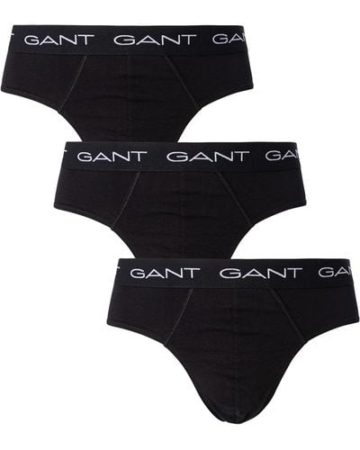 GANT 3 Pack Essential Briefs - Black