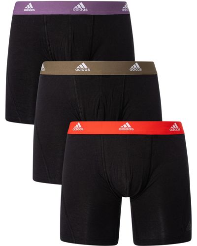 adidas 3 Pack Boxer Briefs - Black