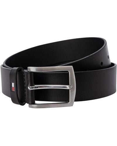 Tommy Hilfiger New Denton Leather Belt - Black