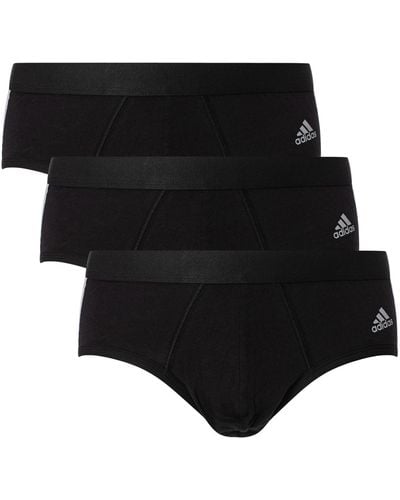 adidas 3 Pack Briefs - Black