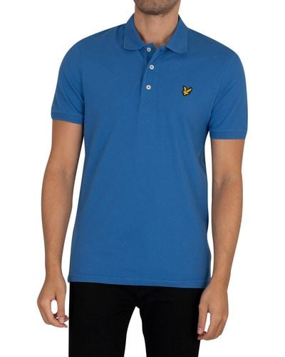 Lyle & Scott Organic Cotton Plain Polo Shirt - Blue
