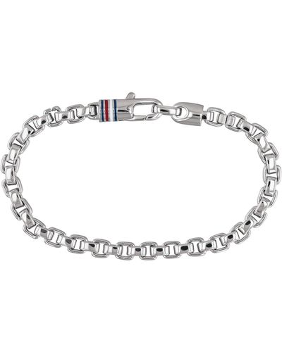 Tommy Hilfiger Polished Box Chain Bracelet - Metallic