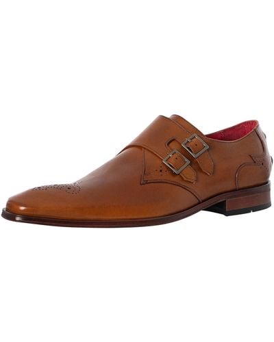 Jeffery West Monk Leather Shoes - Brown