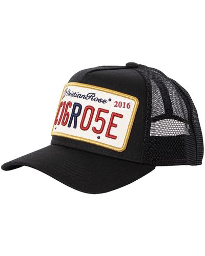 Christian Rose Private Plate Trucker Cap - Black