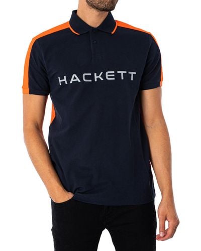 Hackett Branded Polo Shirt - Blue