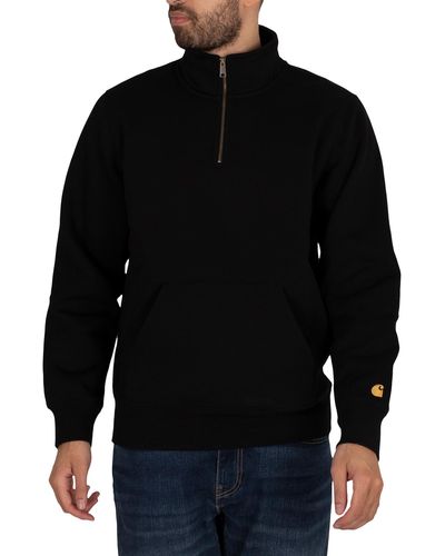 Carhartt Chaser Neck Zip Sweatshirt - Black