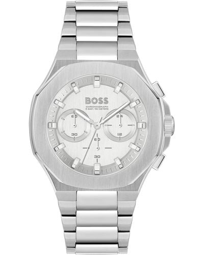 BOSS Taper Square Plated Watch - Gray