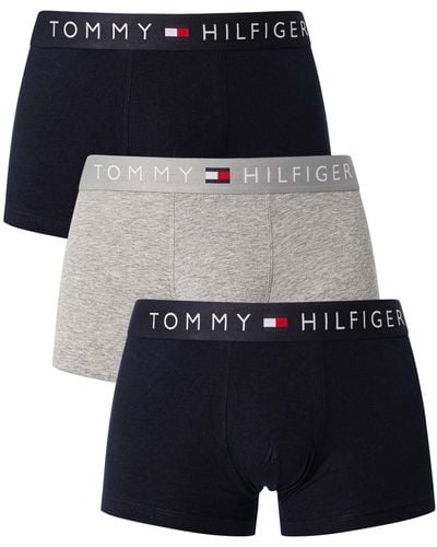 Tommy Hilfiger 3 Pack Original Trunks - Blue