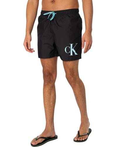 Calvin Klein Medium Drawstring Swim Shorts - Black