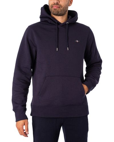 GANT Sweat Hoodie Sudadera con Capucha Original, Evening Blue, XS para  Hombre: : Moda