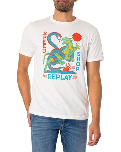 Replay Graphic T-shirt - White