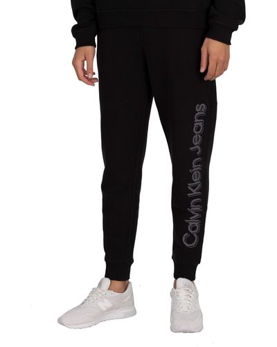 Calvin Klein Vertical Bold Institution Sweatpants - Black