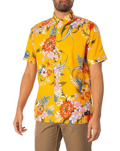 Superdry Hawaiian Short Sleeved Shirt - Orange