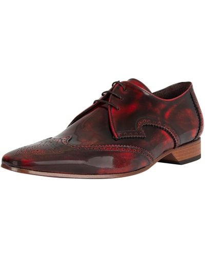 Jeffery West Polished Leather Shoes - Red