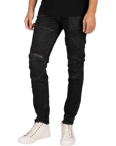 G-Star RAW 5620 3d Zip Knee Skinny Jeans - Black