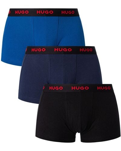 HUGO 3 Pack Trunks - Blue